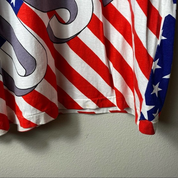 Vintage Olympics Shirt Mens Size Large USA Polo All Over Print America AOP - Picture 7 of 16